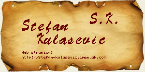 Stefan Kulašević vizit kartica